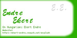 endre ekert business card